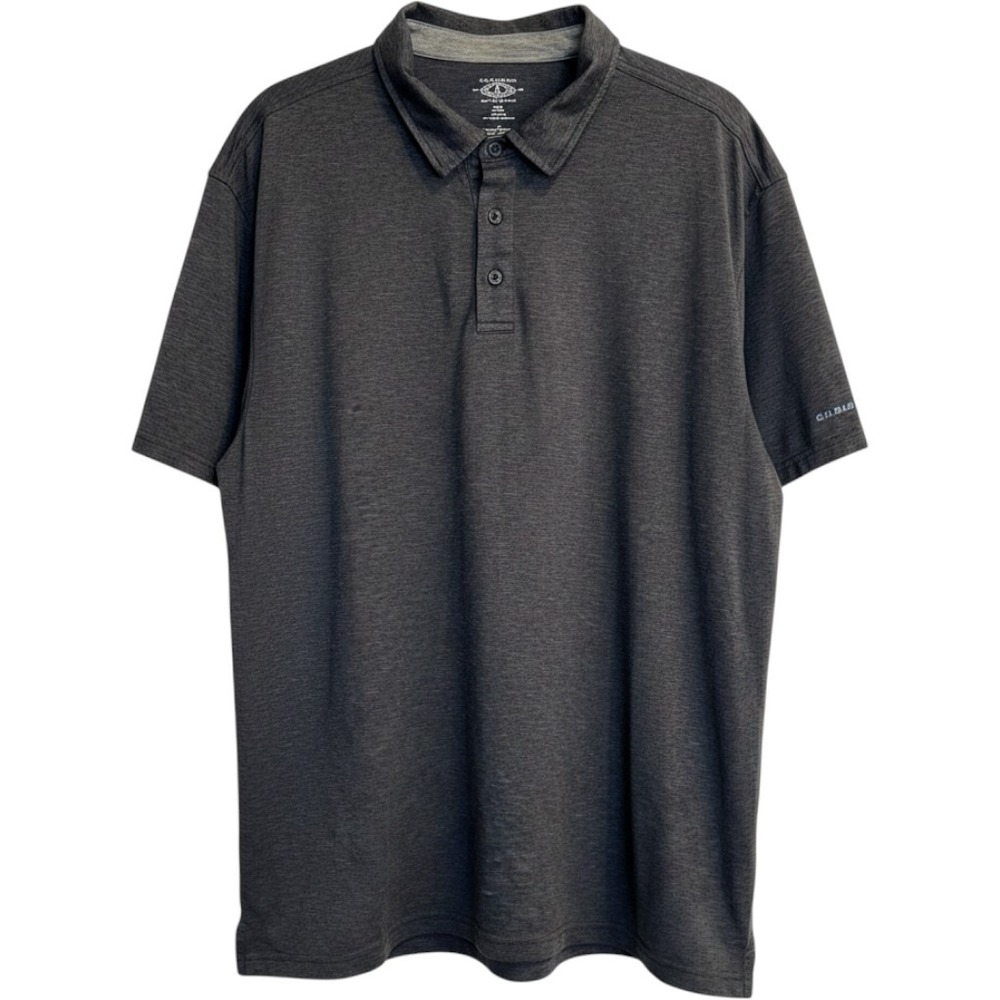 GH Bass Polo Shirt Mens 2XL Charcoal Grey Heather Performance Stretch Tee